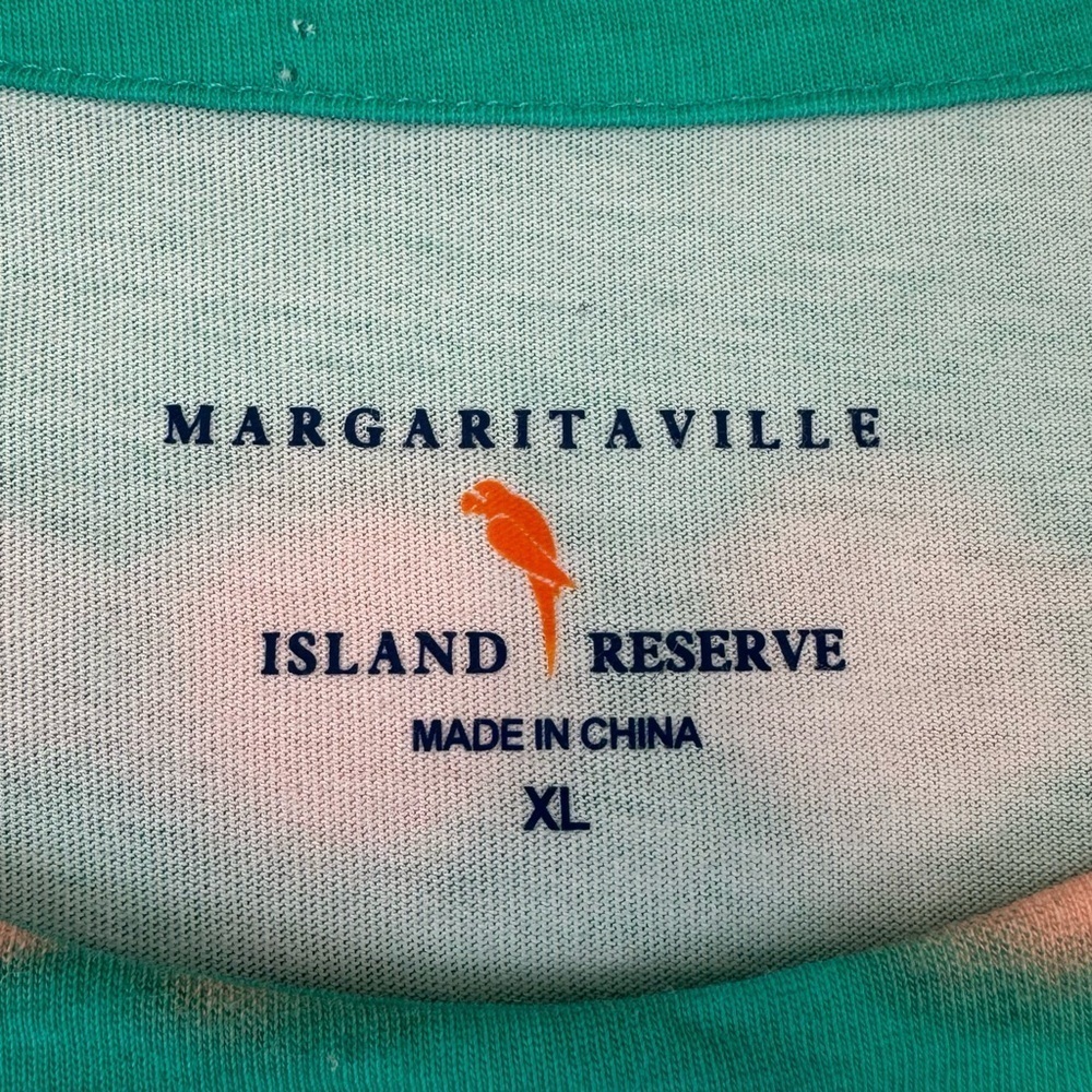 Beachy jersey cotton Dress Turquoise peach drawstring waist XL pockets Casual - Picture 13 of 15